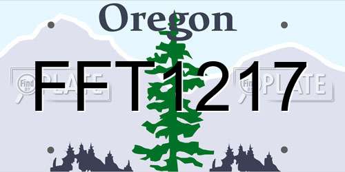 FFT1217 Oregon License Plate