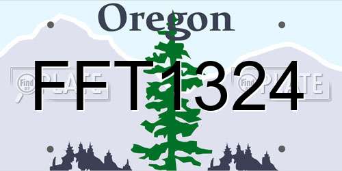 FFT1324 Oregon License Plate