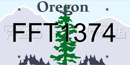 FFT1374 Oregon License Plate