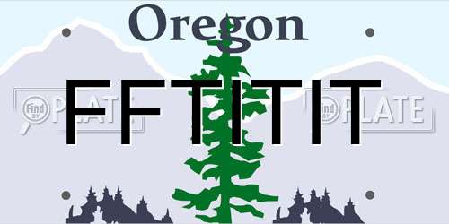 FFTITIT Oregon License Plate