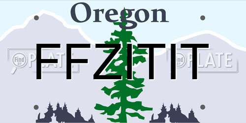 FFZITIT Oregon License Plate