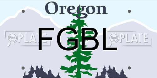 FGBL Oregon License Plate