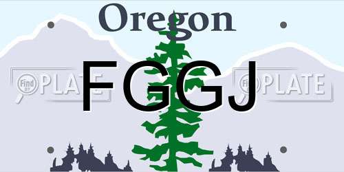 FGGJ Oregon License Plate