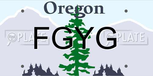 FGYG Oregon License Plate
