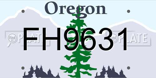 FH9631 Oregon License Plate