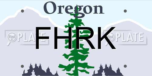 FHRK Oregon License Plate