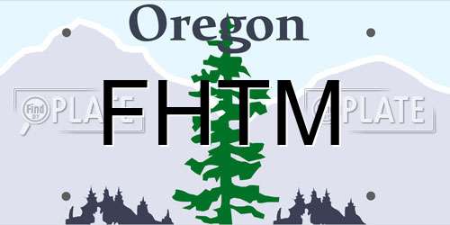 FHTM Oregon License Plate