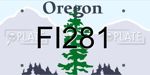 FI281 Oregon License Plate
