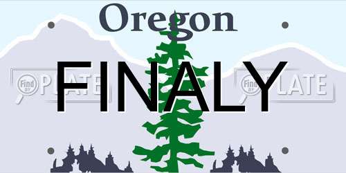 FINALY Oregon License Plate