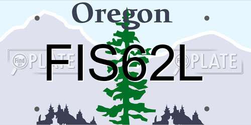 FIS62L Oregon License Plate