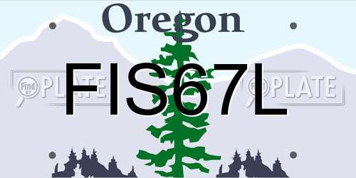 FIS67L Oregon License Plate