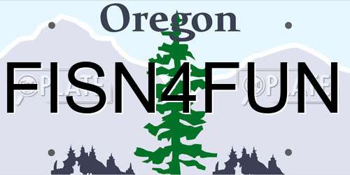 FISN4FUN Oregon License Plate