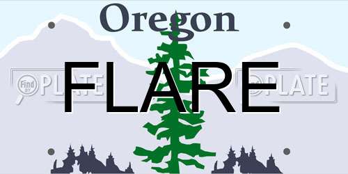 FLARE Oregon License Plate
