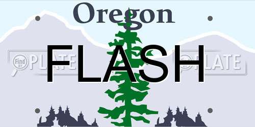 FLASH Oregon License Plate