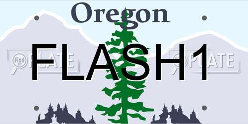 FLASH1 Oregon License Plate