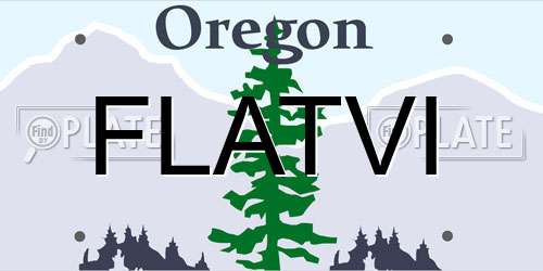 FLATVI Oregon License Plate