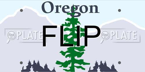 FLIP Oregon License Plate