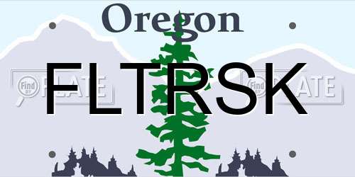 FLTRSK Oregon License Plate