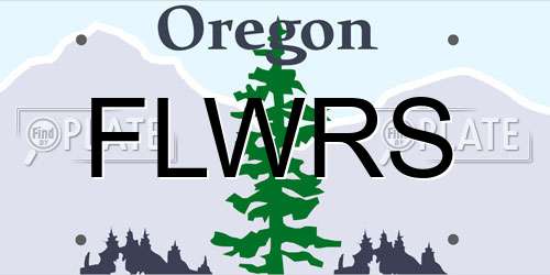 FLWRS Oregon License Plate