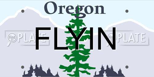 FLYIN Oregon License Plate