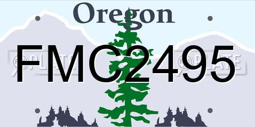 FMC2495 Oregon License Plate