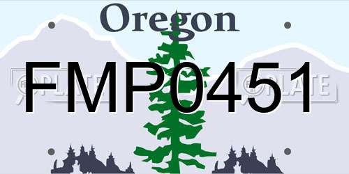 FMP0451 Oregon License Plate