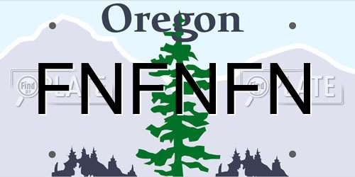 FNFNFN Oregon License Plate