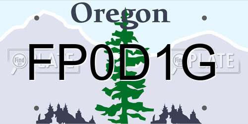 FP0D1G Oregon License Plate