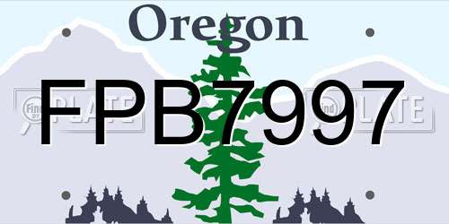 FPB7997 Oregon License Plate