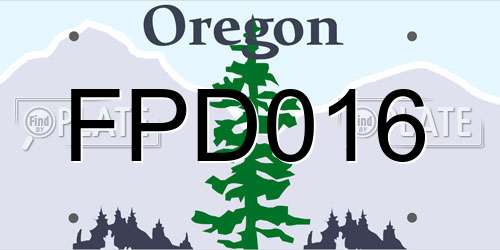 FPD016 Oregon License Plate