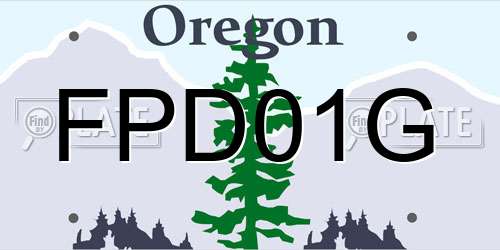 FPD01G Oregon License Plate