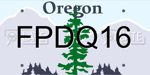 FPDQ16 Oregon License Plate
