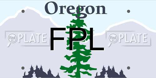 FPL Oregon License Plate