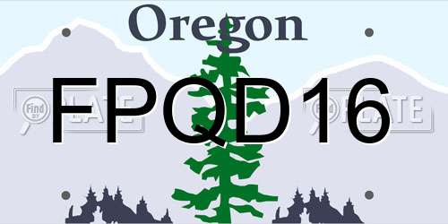 FPQD16 Oregon License Plate