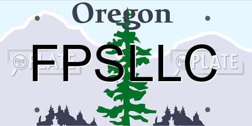 FPSLLC Oregon License Plate