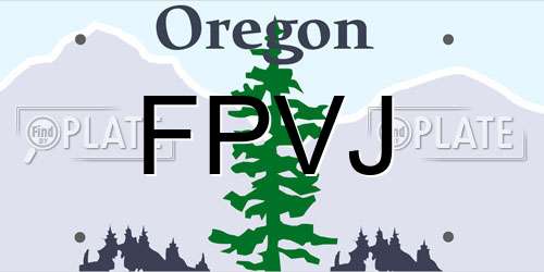 FPVJ Oregon License Plate