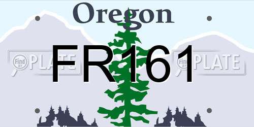 FR161 Oregon License Plate