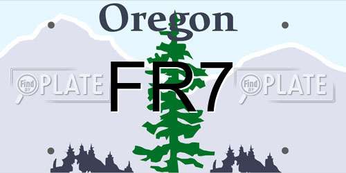 FR7 Oregon License Plate