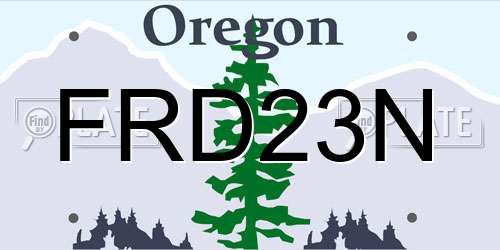 FRD23N Oregon License Plate