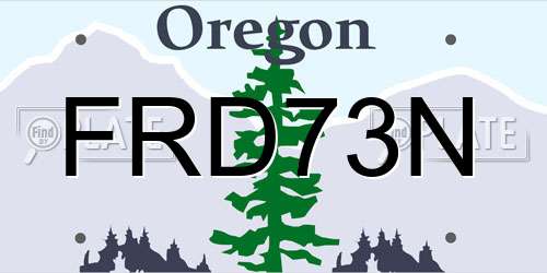FRD73N Oregon License Plate