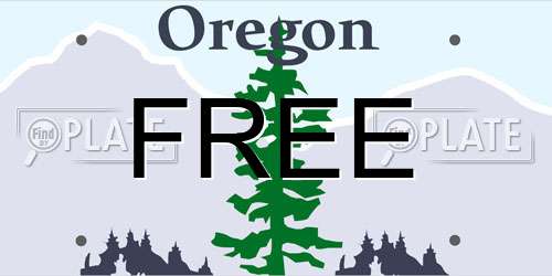 FREE Oregon License Plate