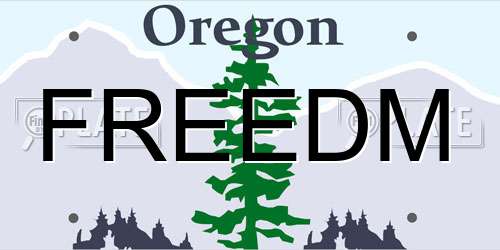 FREEDM Oregon License Plate