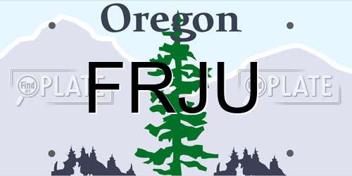 FRJU Oregon License Plate