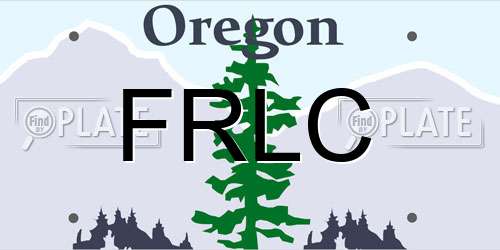 FRLC Oregon License Plate