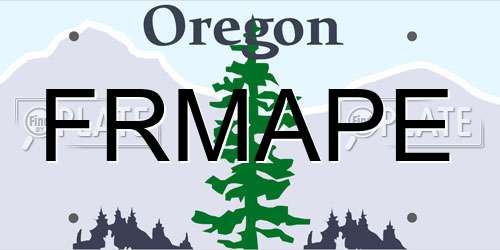 FRMAPE Oregon License Plate