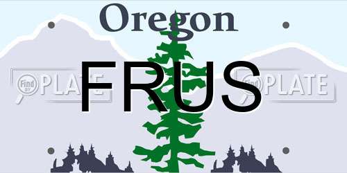 FRUS Oregon License Plate