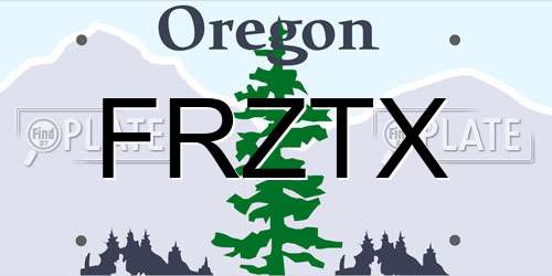 FRZTX Oregon License Plate