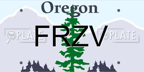 FRZV Oregon License Plate