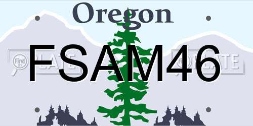 FSAM46 Oregon License Plate