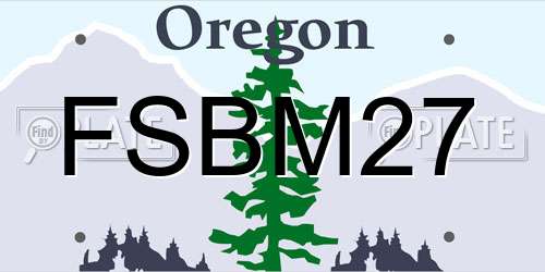 FSBM27 Oregon License Plate
